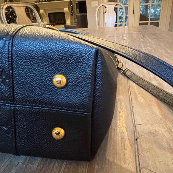 Like New Louis Vuitton Melie Black Leather Empreinte Monogram Shoulder Bag - Picture 8 of 10